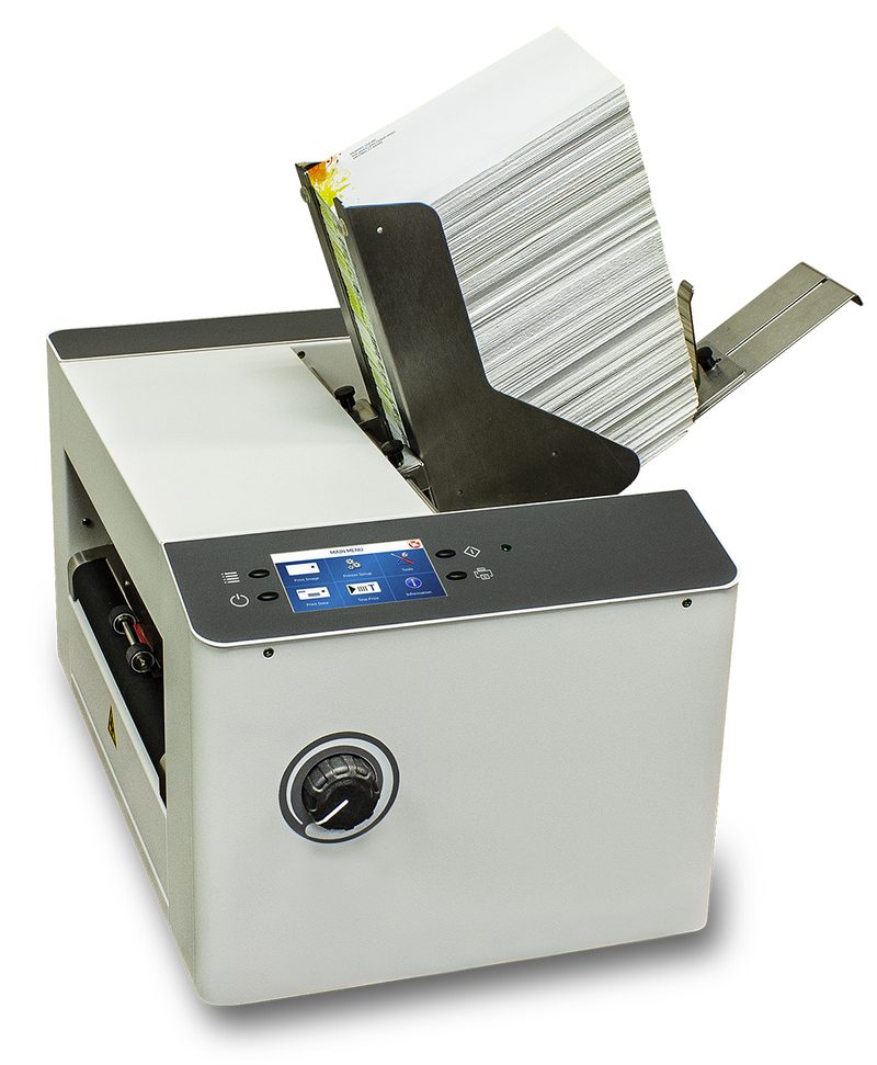 Bulk mail presorting and addressing equipment