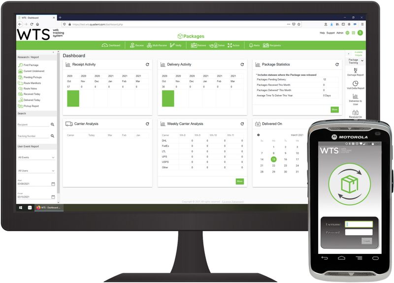 Quadient WTS package tracking system